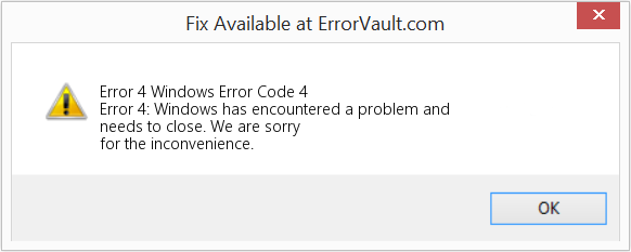 Analyzing Error Code 4: What It Means